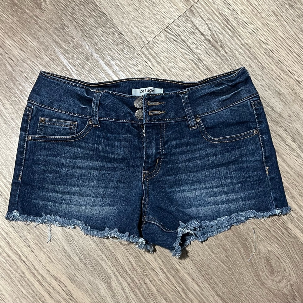 Refuge Women's Dark Blue Jean Shorts
